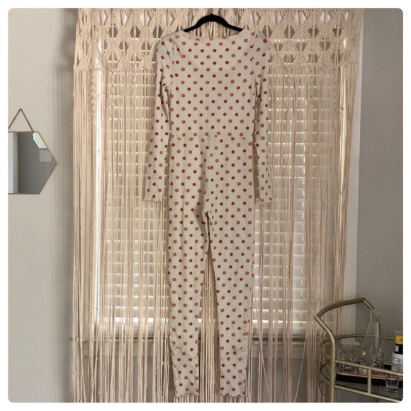 Free People Intimately Home Alone Long Johns Dot Printed Thermal Knit Size XS - Picture 3 of 4